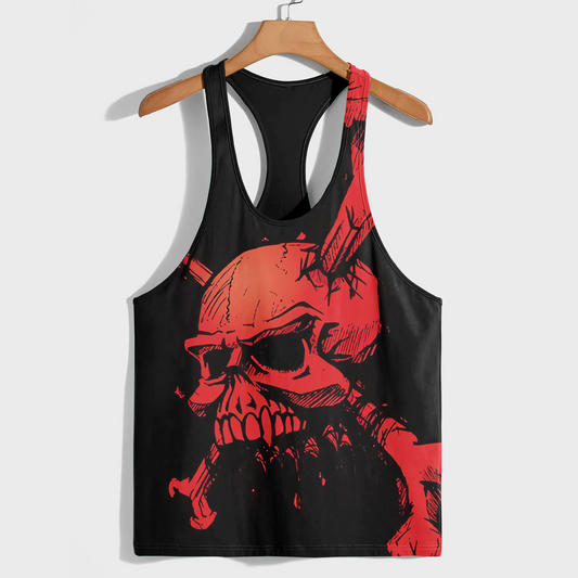 Skull 3D Racerback Tank Top- AA08690