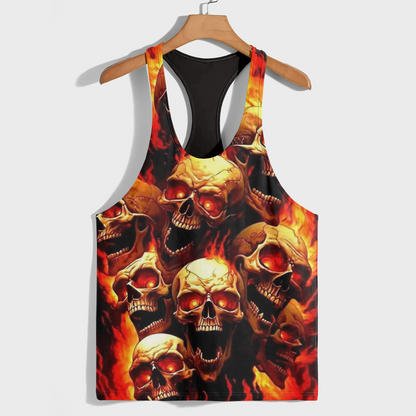 Skull 3D Racerback Tank Top- AA08691