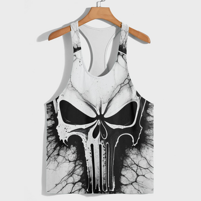 Skull 3D Racerback Tank Top- AA08692