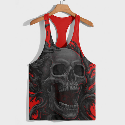Skull 3D Racerback Tank Top- AA08693