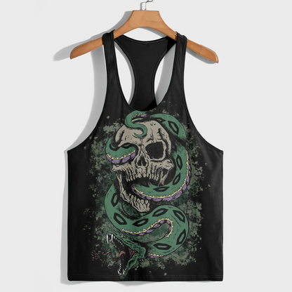 Skull 3D Racerback Tank Top- AA08699