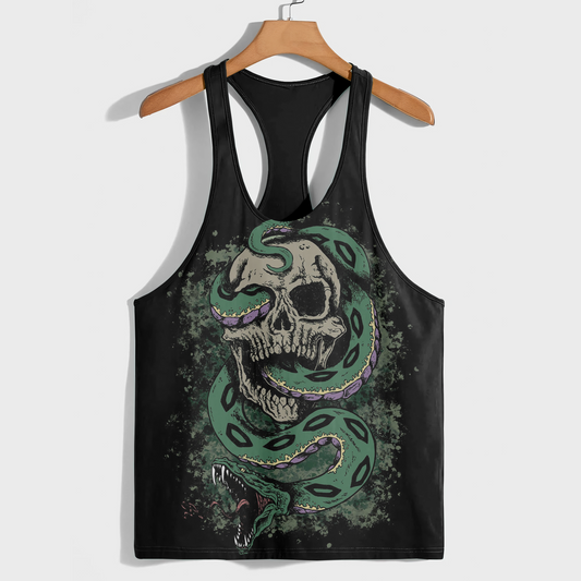 Skull 3D Racerback Tank Top- AA08699