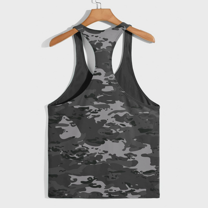 Camo Racerback Tank Top – Tactical Strength for Bodybuilders- AA08861