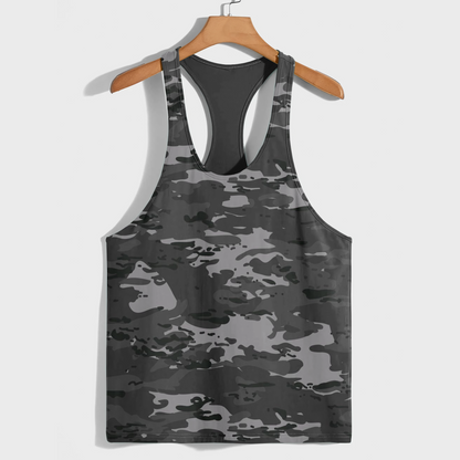 Camo Racerback Tank Top – Tactical Strength for Bodybuilders- AA08861