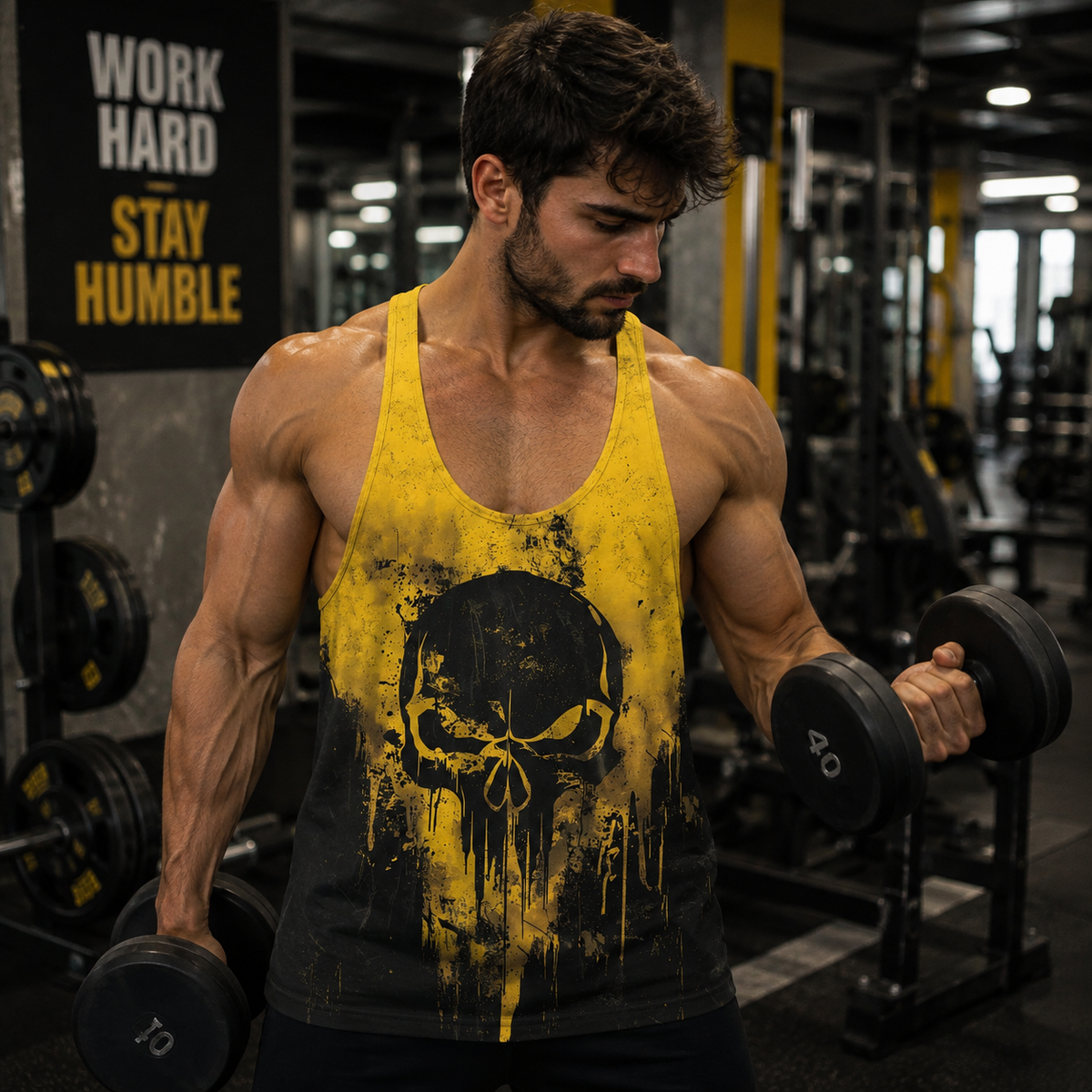 Skull 3D Racerback Tank Top- AA08053
