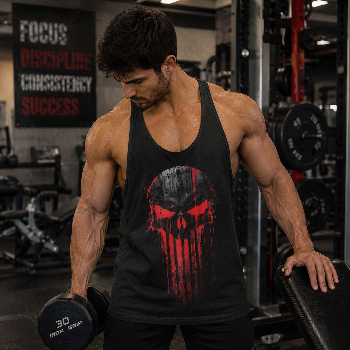 Skull 3D Racerback Tank Top- AA08224