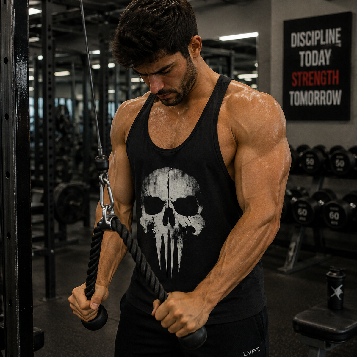 Skull 3D Racerback Tank Top- AA08219