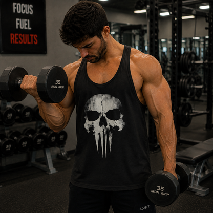 Skull 3D Racerback Tank Top- AA08219