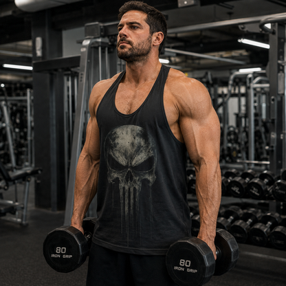 Skull 3D Racerback Tank Top- TT02319