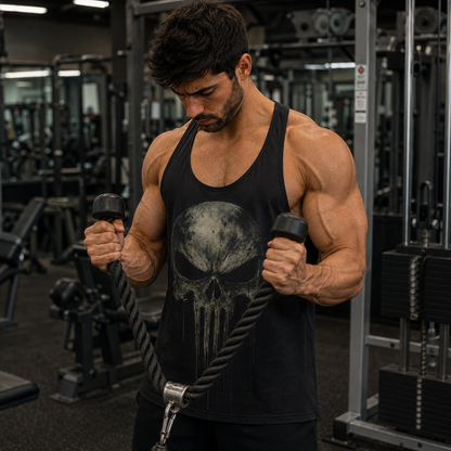 Skull 3D Racerback Tank Top- TT02319
