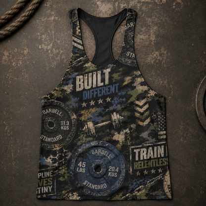 Camo Racerback Tank Top – Tactical Strength for Bodybuilders- TT03212