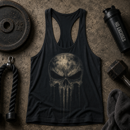 Skull 3D Racerback Tank Top- TT02319