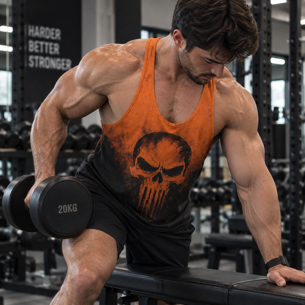 Skull 3D Racerback Tank Top- TT02640