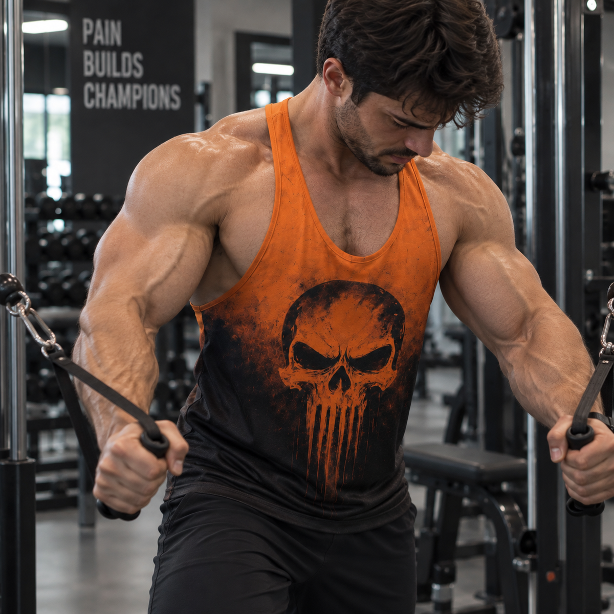 Skull 3D Racerback Tank Top- TT02640