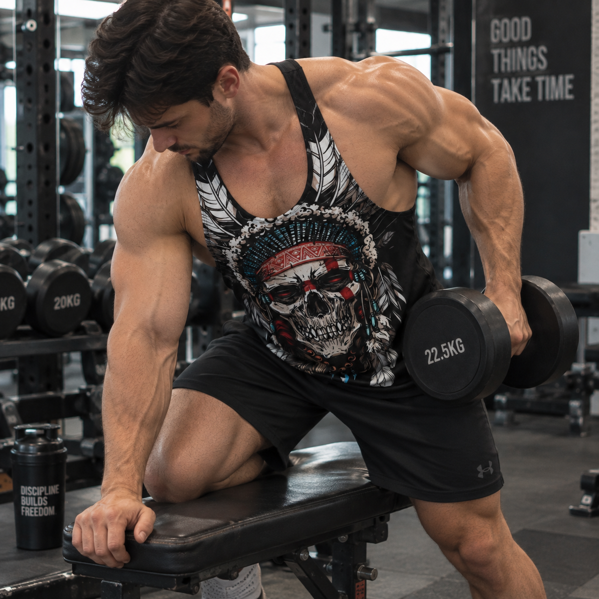 Skull 3D Racerback Tank Top- AA08530