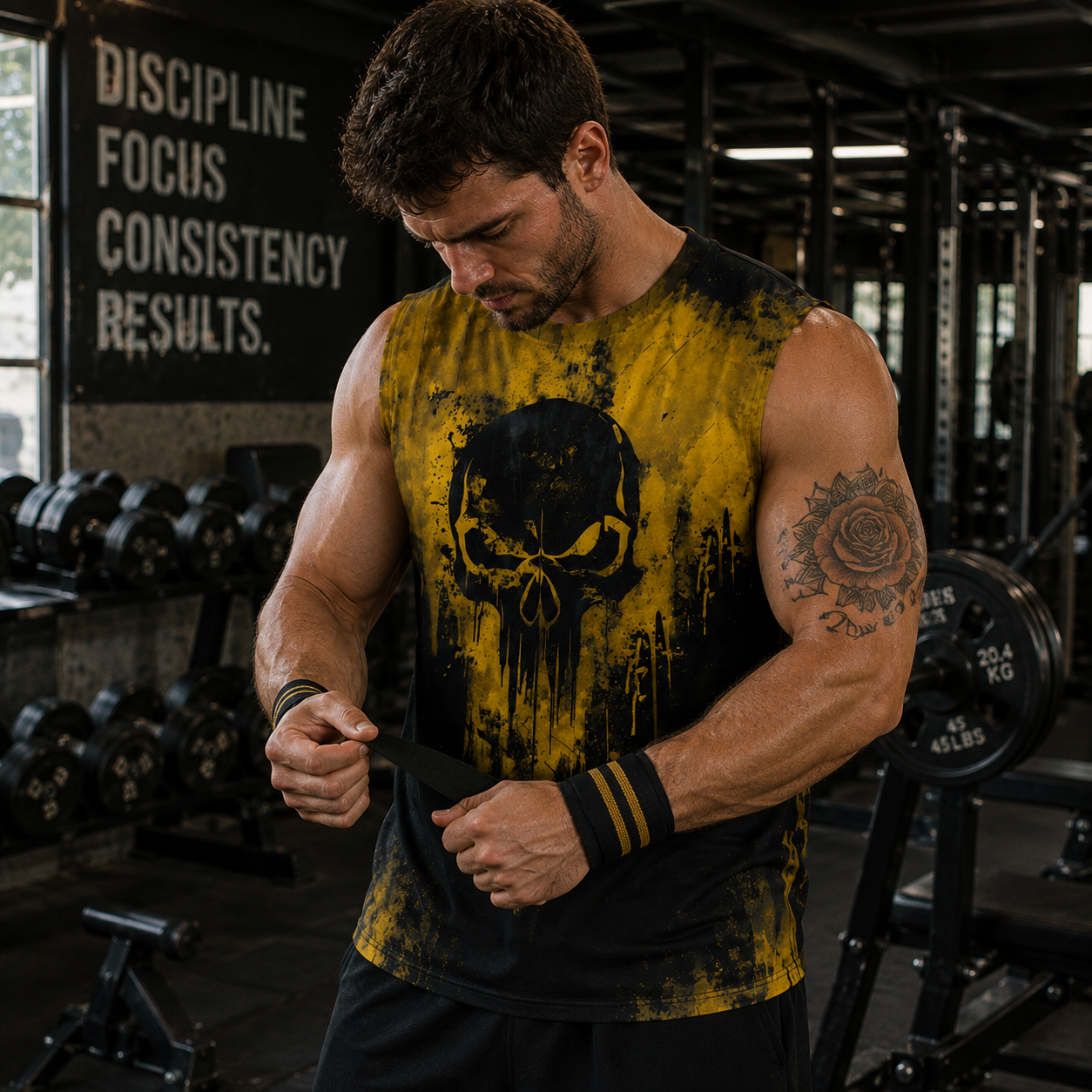 Skull 3D Round Neck Tank Top- AA05471