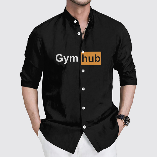 GymPro Stand Collar Button Shirt- TT00786