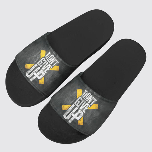 PU Leather Slippers with PVC Sole: Gym Lovers- TT00890