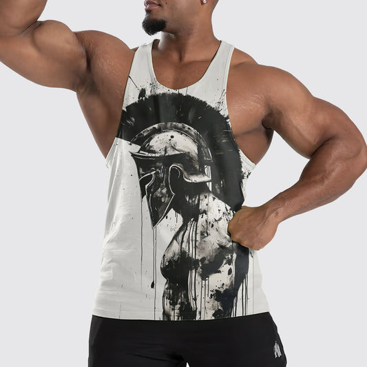 Warrior Spirit 3D Tank Top – Fierce Battle Artwork for Gym Warriors- TT01494