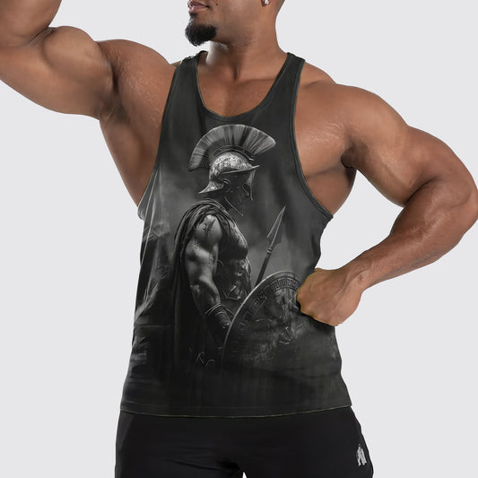 Warrior Spirit 3D Tank Top – Fierce Battle Artwork for Gym Warriors- TT01501