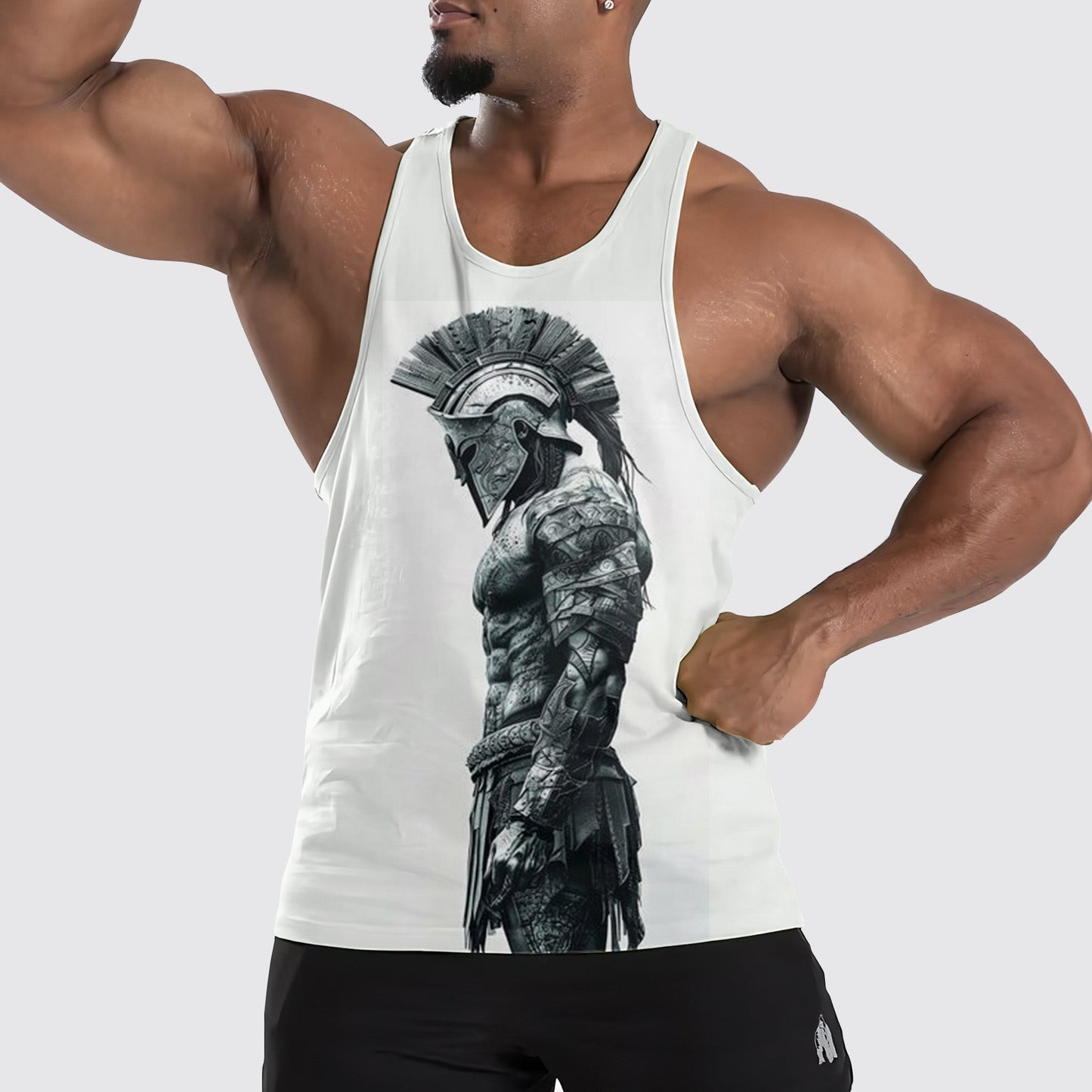 Warrior Spirit 3D Tank Top – Fierce Battle Artwork for Gym Warriors- TT01503