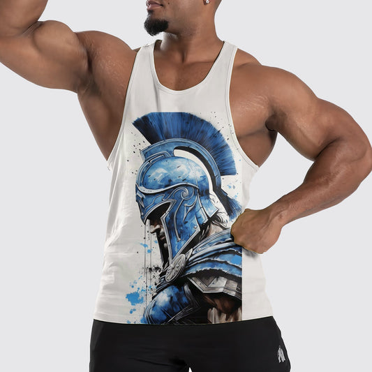 Warrior Spirit 3D Tank Top – Fierce Battle Artwork for Gym Warriors- TT01515