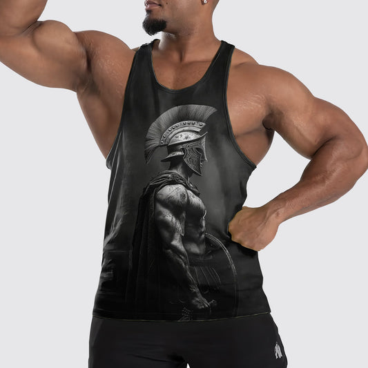 Warrior Spirit 3D Tank Top – Fierce Battle Artwork for Gym Warriors- TT01526