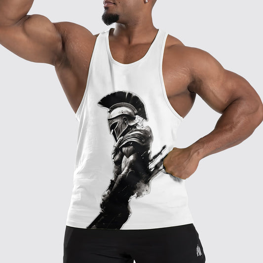 Warrior Spirit 3D Tank Top – Fierce Battle Artwork for Gym Warriors- TT01527