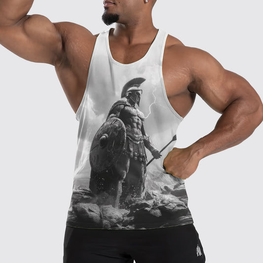 Warrior Spirit 3D Tank Top – Fierce Battle Artwork for Gym Warriors- TT01534