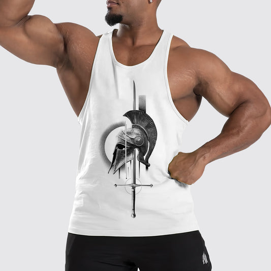 Warrior Spirit 3D Tank Top – Fierce Battle Artwork for Gym Warriors- TT01541