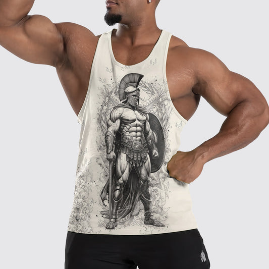 Warrior Spirit 3D Tank Top – Fierce Battle Artwork for Gym Warriors- TT01547