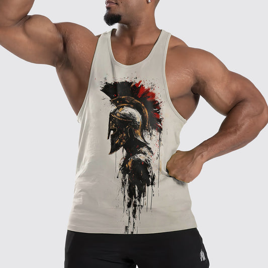 Warrior Spirit 3D Tank Top – Fierce Battle Artwork for Gym Warriors- TT01552