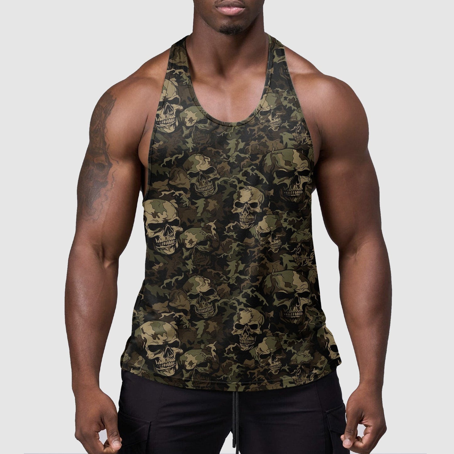 StealthFlex Camo Tank Top- Performance Fit for Bodybuilders- TT01586