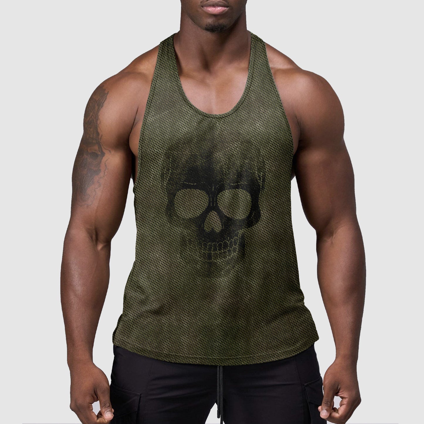 StealthFlex Camo Tank Top- Performance Fit for Bodybuilders- TT01589