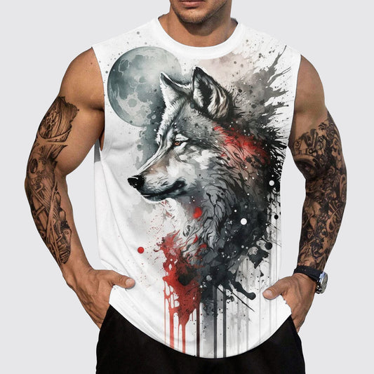 Wolf Round Neck Tank Top – Untamed Spirit Edition- TT01753