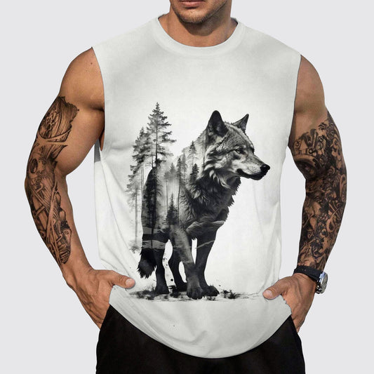 Wolf Round Neck Tank Top – Untamed Spirit Edition- TT01766