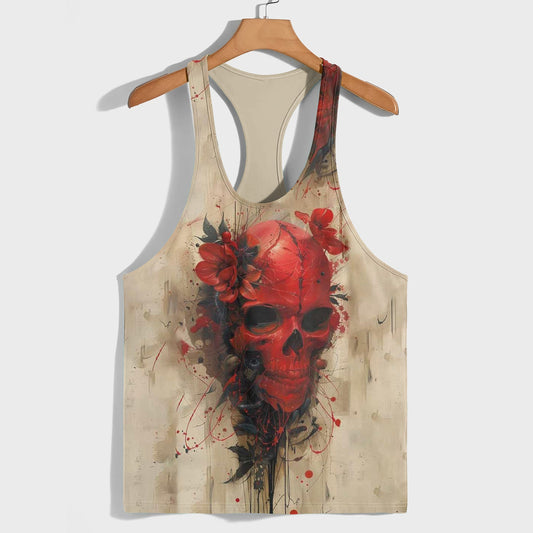 Skull 3D Racerback Tank Top- TT01782