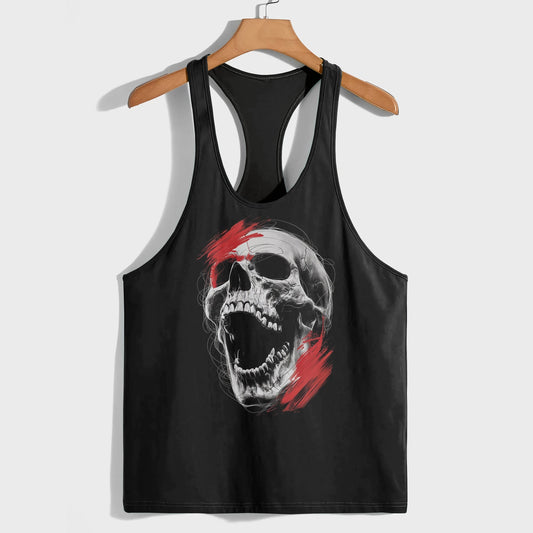 Skull 3D Racerback Tank Top- TT01803