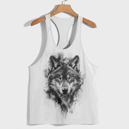 Savage Wolf Racerback Tank Top- TT01892