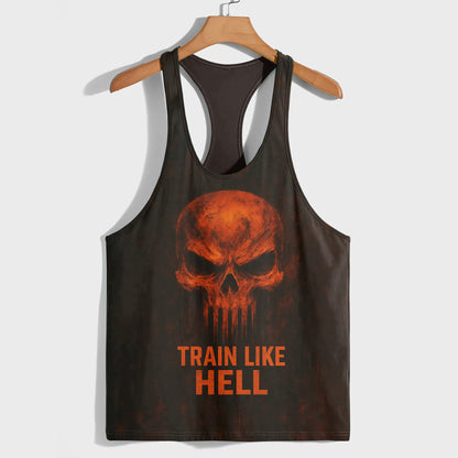 Skull 3D Racerback Tank Top- TT02318