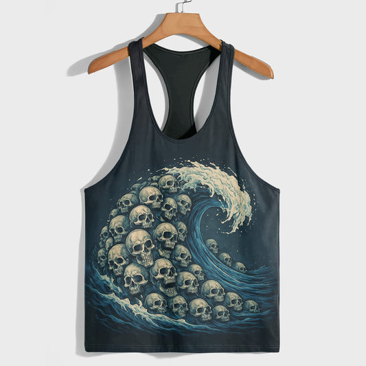 Skull 3D Racerback Tank Top- TT02471