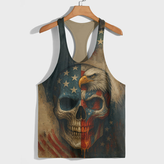 Skull 3D Racerback Tank Top- TT02473