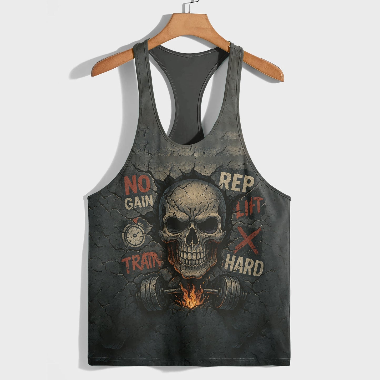Skull 3D Racerback Tank Top- TT02474