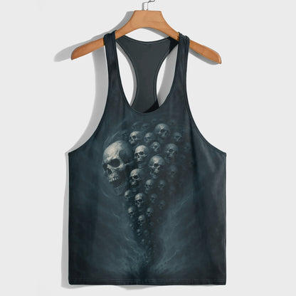 Skull 3D Racerback Tank Top- TT02475