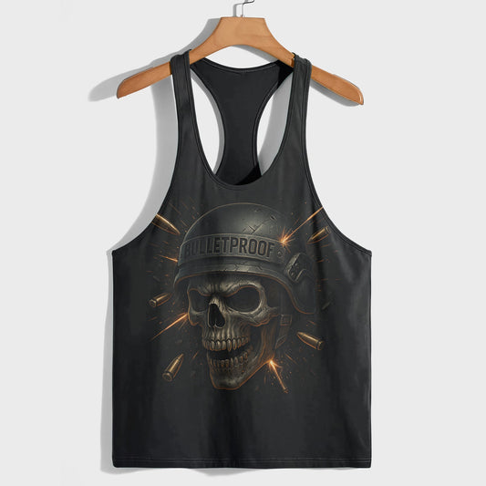 Skull 3D Racerback Tank Top- TT02476