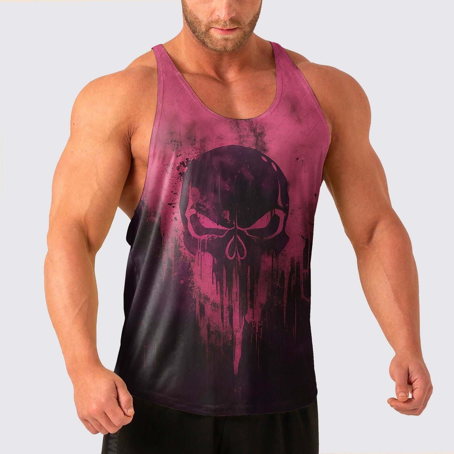 Skull Power Training Tank Top for Men- TT02581