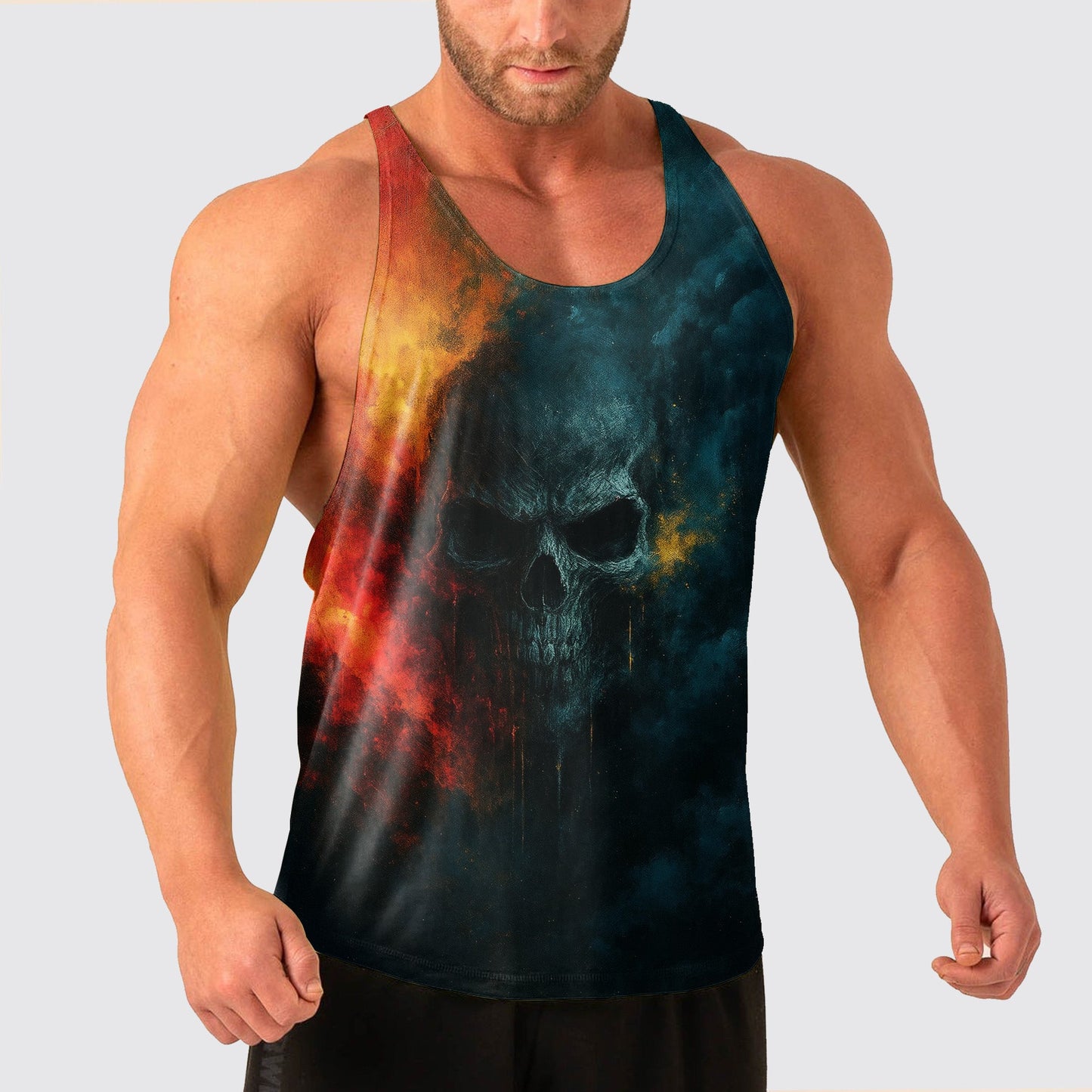Skull Power Training Tank Top for Men- TT02590