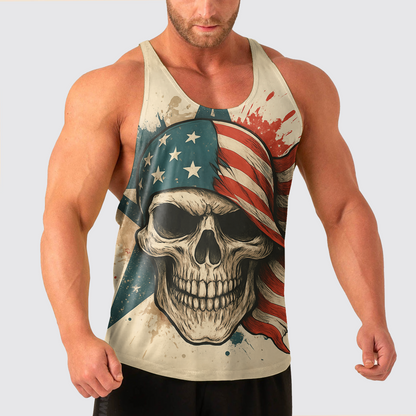 Skull Power Training Tank Top for Men- TT02618