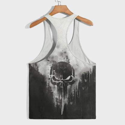 Skull 3D Racerback Tank Top- TT02642