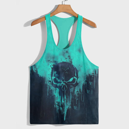 Skull 3D Racerback Tank Top- TT02643